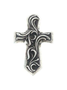 Chrome Hearts Vulcan Cross Small Silver Necklace